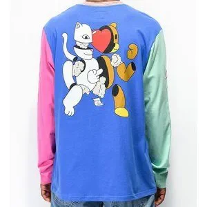 Ripndip Tops Ripndip X Teddy Fresh 2 Colorblock Longsleeve Tshirt Poshmark